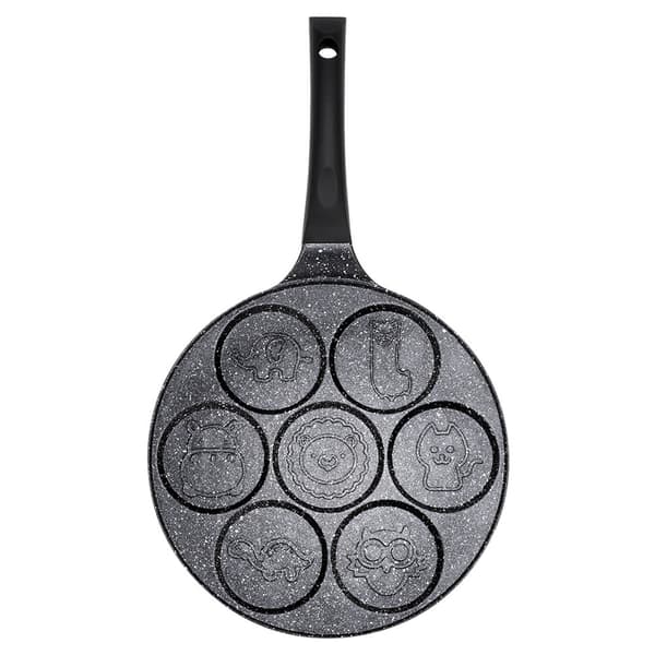 Granitpande til æg 7 huller BLACK LINE 26 cm