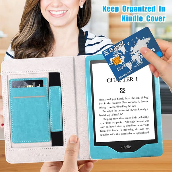BOGLESERETUG TIL KINDLE PAPERWHITE V 2021 6,8" B09TMF6742 BLÅ