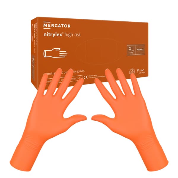 Mercator Nitrylex High Risk XL orange nitrilhandskar 100 st