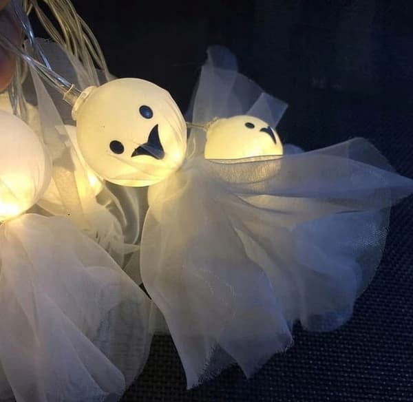 Halloween Melinera spøgelseslysende guirlande (kæde) 10 stk.
