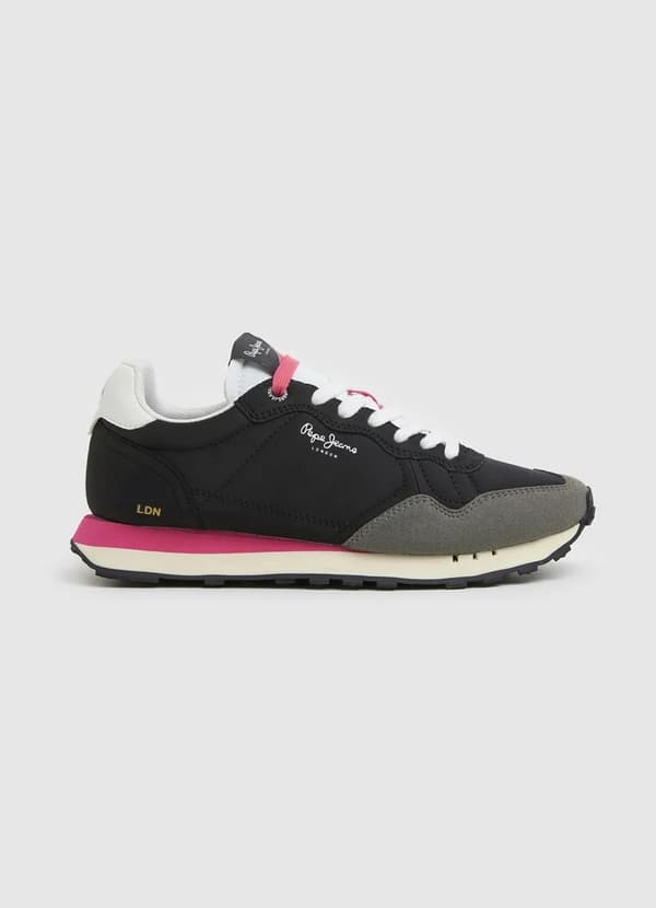 PEPE JEANS NATCH W DAME SORTE LAV SPORTSSKO 37 AWE