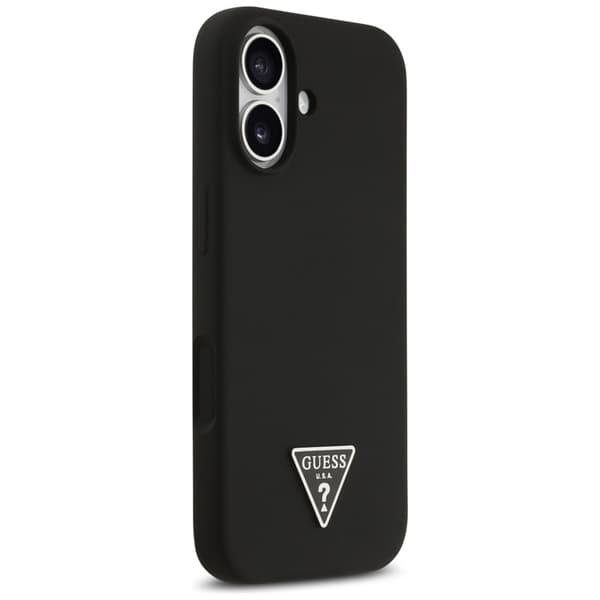 Guess Silikone Trekantet Logo MagSafe - iPhone 17 Etui (Sort)