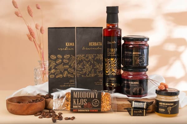 Set presentkorg gåva te kaffe sirap super kvalitet sylt