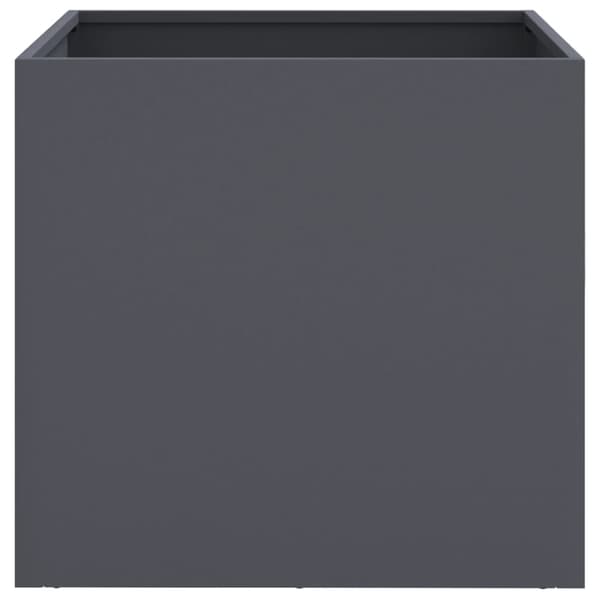 vidaXL Krukor, 2 st, Antracit, 49x47x46 cm, Stål