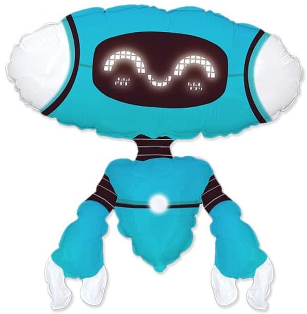 Folieballong 24 FX - Robotblå (pappersförpackning)