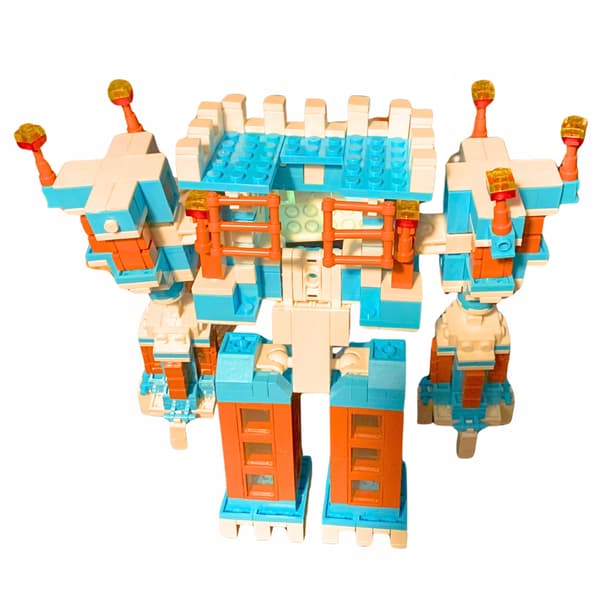 Minecraft Robot Fæstning 2-i-1 Hus LED Gaming Byggeklodser Sæt