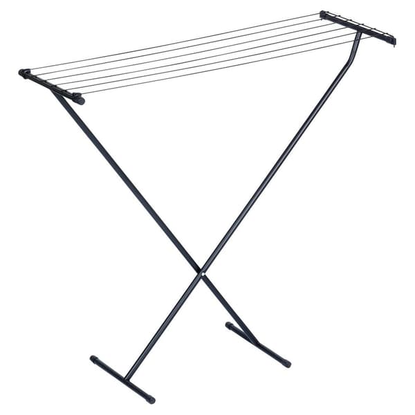 Tørrestativ metal sort foldbar 91x84 cm