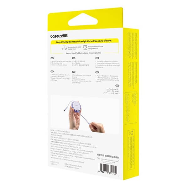 Baseus Free2Pull USB-C - iPhone 20W 1m USB-kaapeli (violetti)
