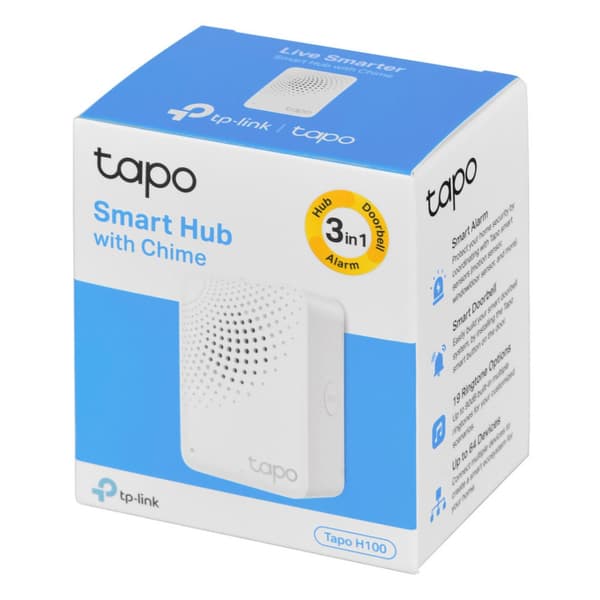 TP-Link Tapo H100 Smart WiFi-hub med dörrklocka, vit
