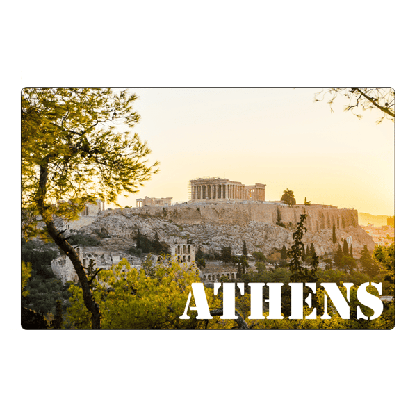 Jääkaapimagneti Ateenan Akropolis panoraama