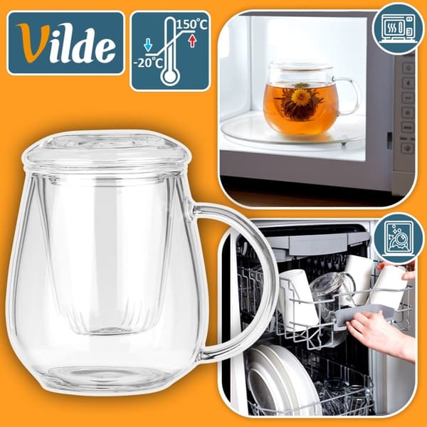 530 ml glaskrus med infuser og låg 139817