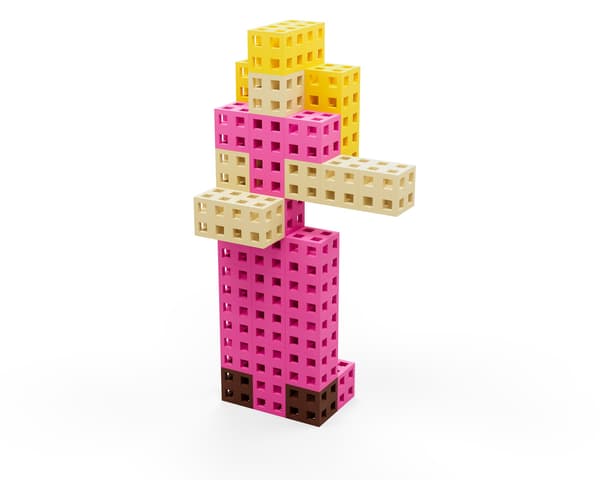 Rakennuspalikkasetti - Meli Cube Pink 100 kpl.