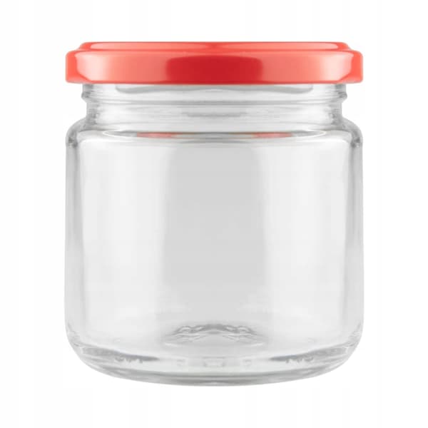 48x Glas 200ML + låg FI66 syltetøjskonserves TIL patésyltetøj