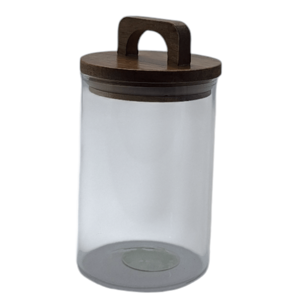 GLASBEHÅLLARE 750 ml BURK MED BAMBULOCK