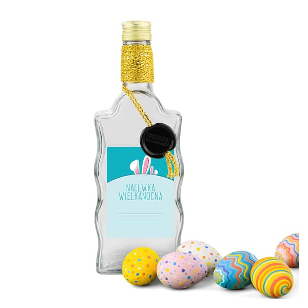 10x EASTER WAVE-flaskor 500ml DEKORERADE för likör, tinktur, juice, present
