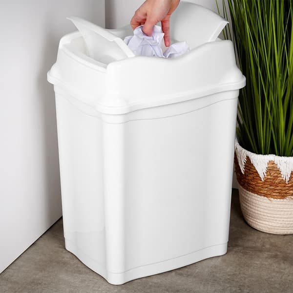 Plastskräpkorg vit 28 l