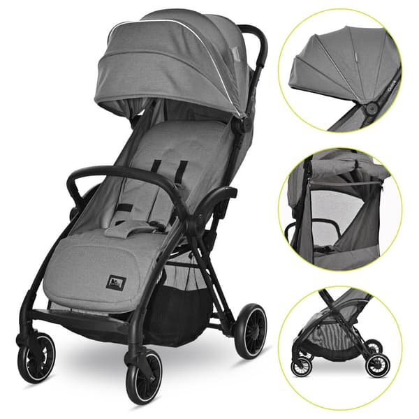 Lorelli Quick - automatisk foldbar klapvogn op til 22 kg | Grå