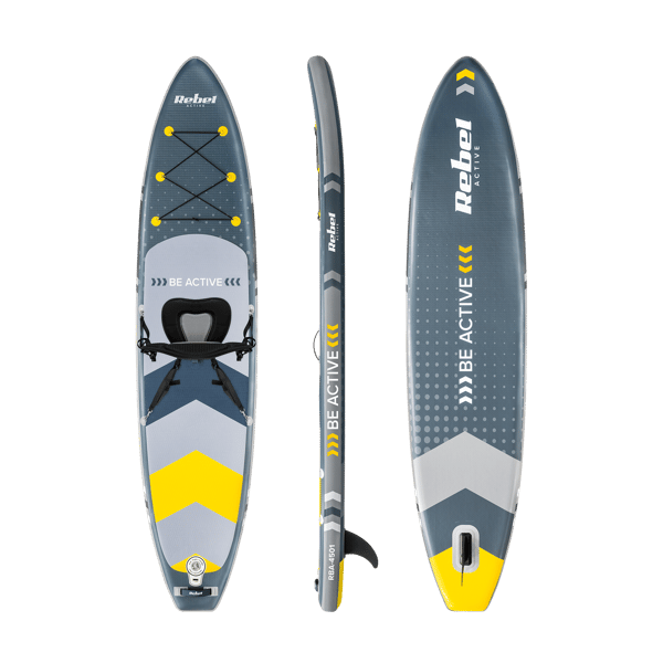 Uppblåsbar SUP-bräda med badsits 350 cm, paddelset
