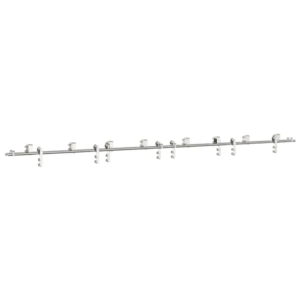 vidaXL Skjutdörrsfäste 400 cm stål silver