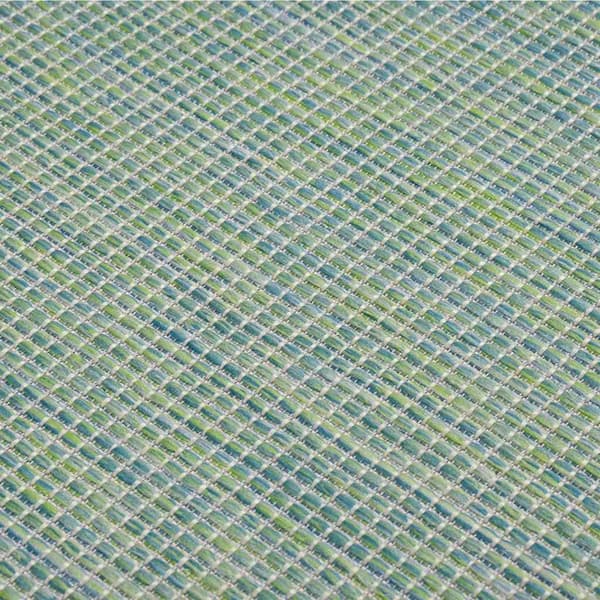 vidaXL Utomhusmatta, plattvävd, 200x280 cm, turkos