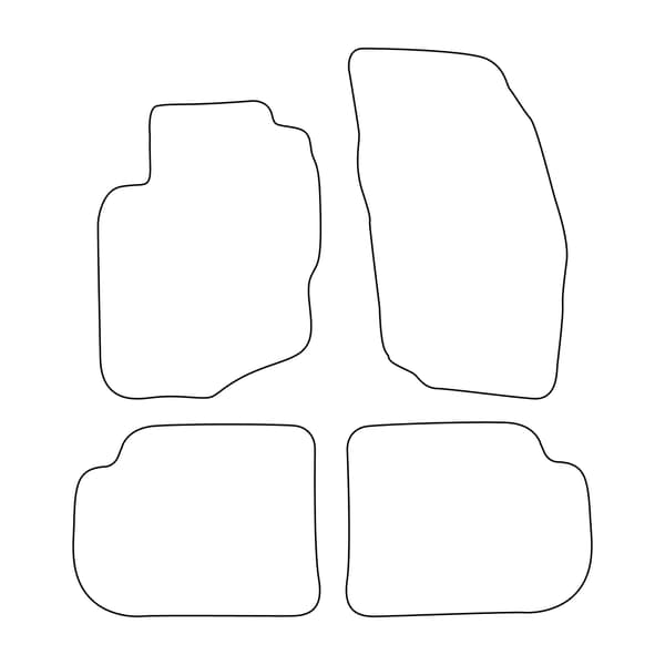 [BLM]MI010 Sort - Velourmåttesæt til Mitsubishi Colt V 1996-2003 - Sorte detaljer
