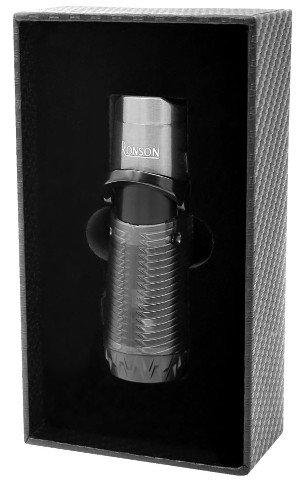 Ronson Bora Silver Black 2 JET cigaretlighter