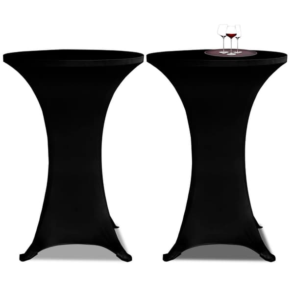 vidaXL bardug Ø 80 cm sort elastik 2 stk.