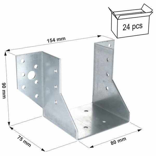 WB81 balkupphängning 80x90x75x2,0 mm (24)