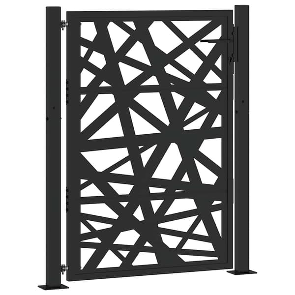 vidaXL havelåge sort 105x130 cm stål lysstruktur