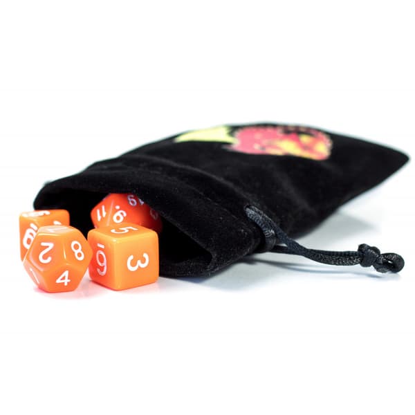 RPG-tärningar orange set med 7 tärningar