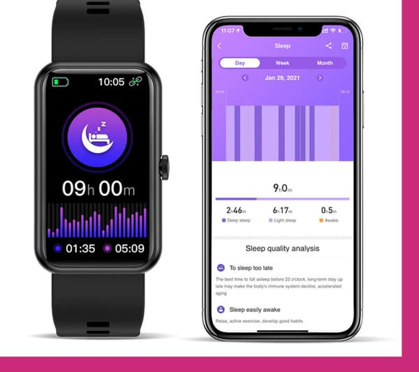 DAME SMARTWATCH Rubicon RNCE83 - BLODTRYKSMÅLER (sr032e)