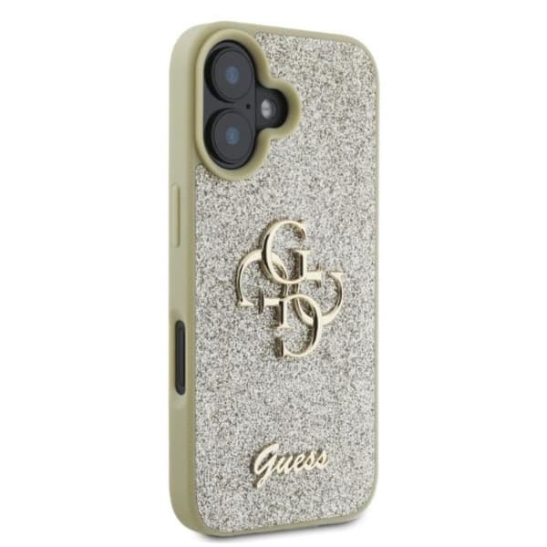 Guess Fixed Glitter Big 4G - iPhone 16 -kuori (kulta)