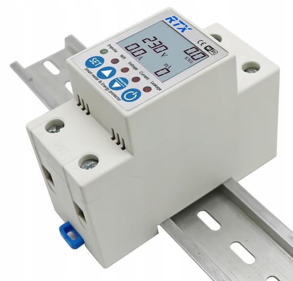 RTX Energimåler Strøm Wattmeter Måling op til 63A TUYA WiFi DIN