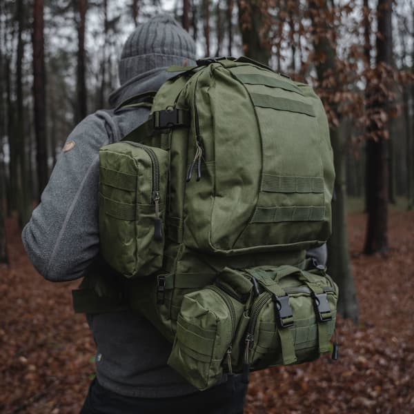 Vandretaske OFFLANDER survival combo 38l grøn