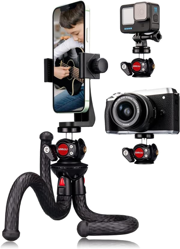 STATIV FÖR SMARTPHONE GOPRO-KAMERA FLEXIBELT STATIV 3 ÄNDER 30CM