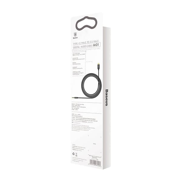 Baseus Yiven USB-C til 3,5 mm mini-jack lydkabel 1,2 m (sort)