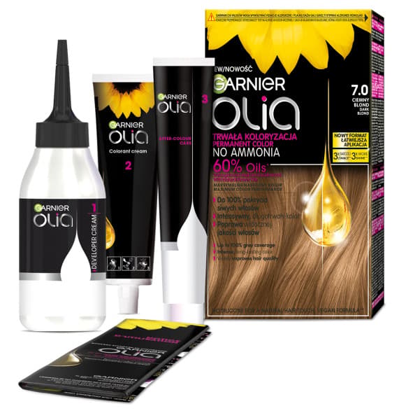Garnier Olia Permanent Hårfarve 7.0 Mørkeblond