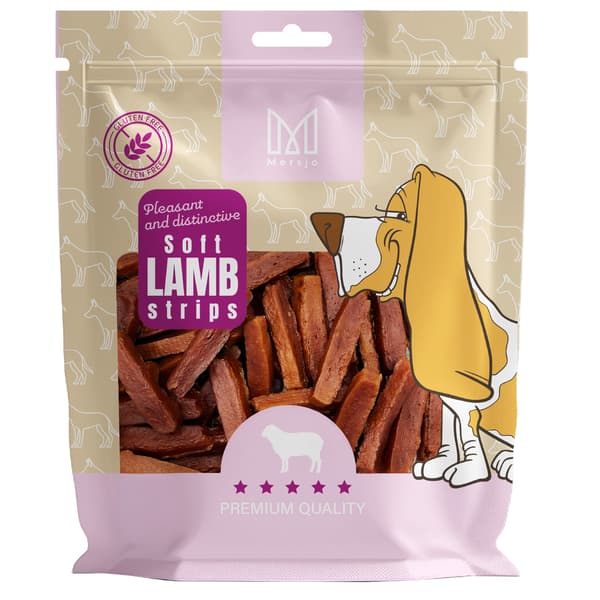 Hundgodis - Mersjö mjuka lammstrimlor 200g