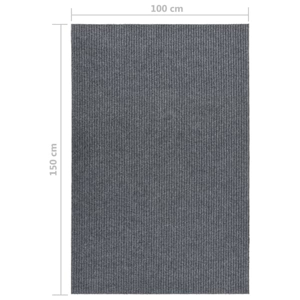 vidaXL smudsabsorberende tæppe 100x150 cm grå