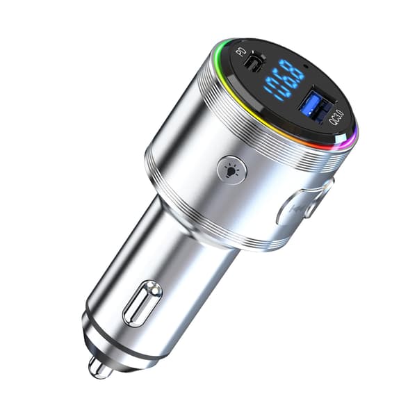 Tilbehør - 3mk Hyper Car Power Transmitter 48W QC PD PPS USB 1C1A Sølv