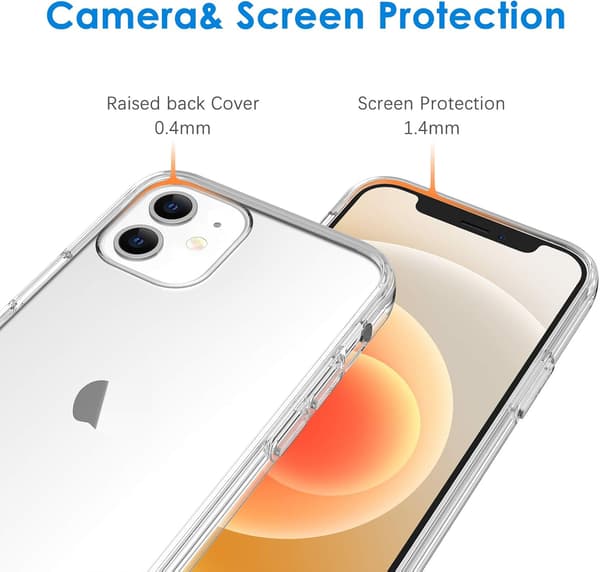 FODRAL TILL APPLE IPHONE 12/12 PRO 6,1" SKAL I SILIKON TRANSPARENT BASIC