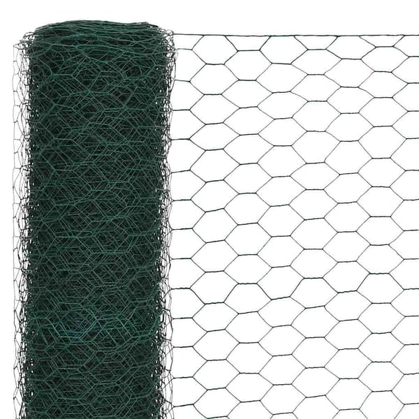 vidaXL stål- og PVC-nethegn 25x1,2 m grøn