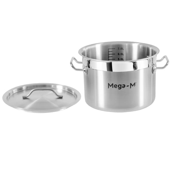 Mega-M PRO gastronomisk gryde medium med låg 9 l Ø25 cm H18 cm