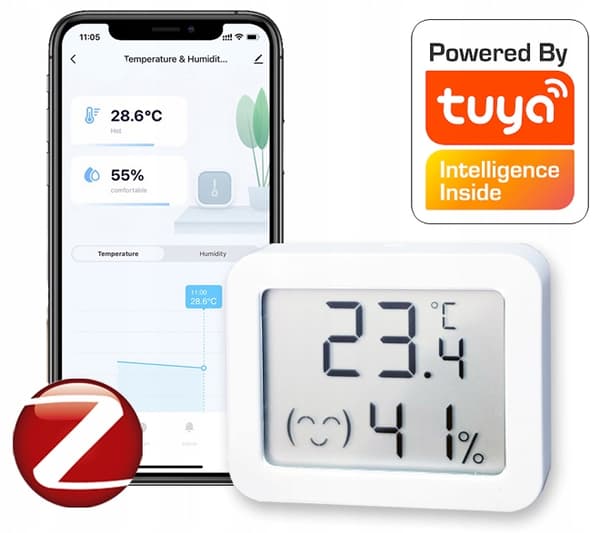 Den mindste Zigbee Tuya LCD temperatur- og fugtighedssensor #Eksport