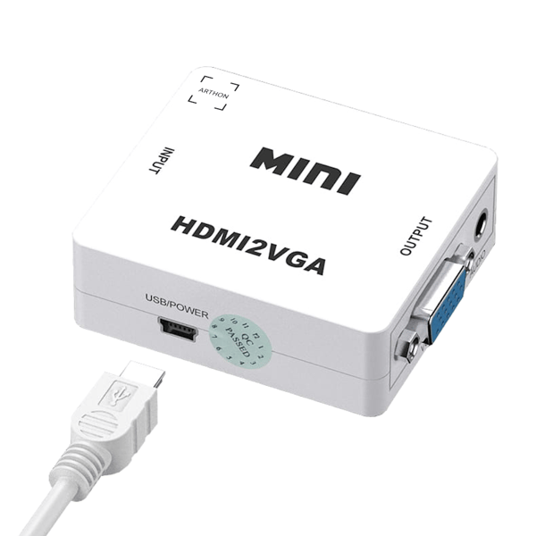HDMI-VGA-muunnin + jack-adapteri
