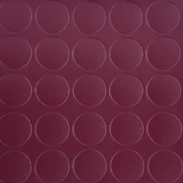 Selvklæbende blindprop diameter 14 bordeaux (ark 25 stk.)