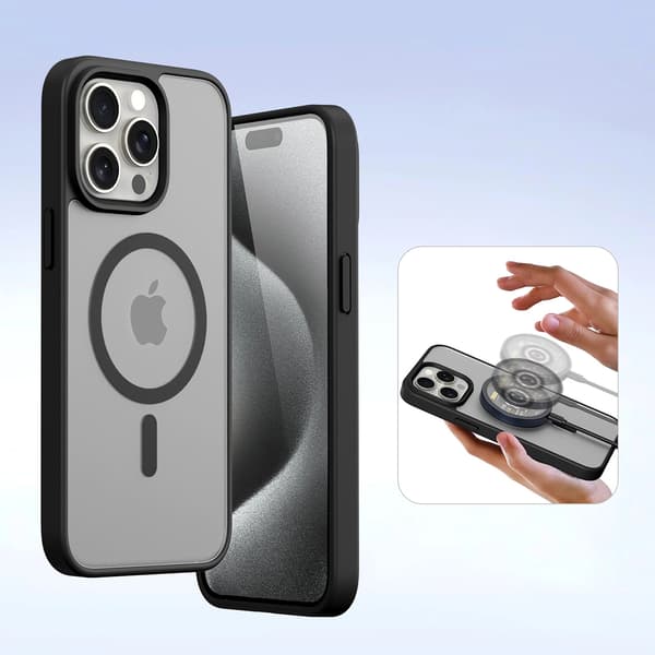 Dux Ducis Lawa Læderetui til iPhone 15 Pro Max - Sort
