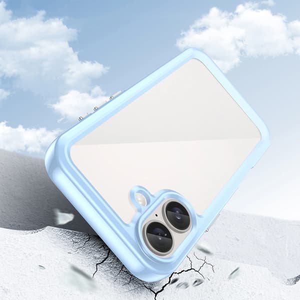 Outer Space-cover med gelramme til iPhone 16 - Blå