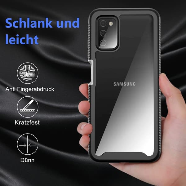 SORT ETUI TIL SAMSUNG GALAXY A03s GLASSKÆRM