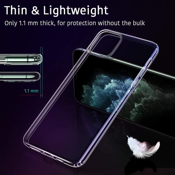 ETUI TIL APPLE IPHONE 11 PRO TRANSPARENT SILIKONE BAGSIDER A2160